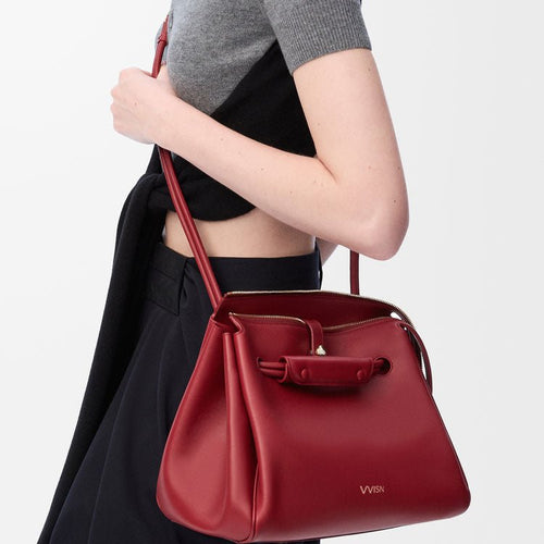 Burnt Red Supple Calfskin Madrid Bag - VVISN