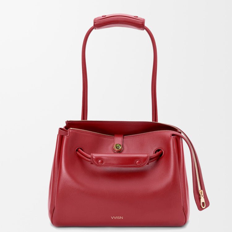 Burnt Red Supple Calfskin Madrid Bag - VVISN