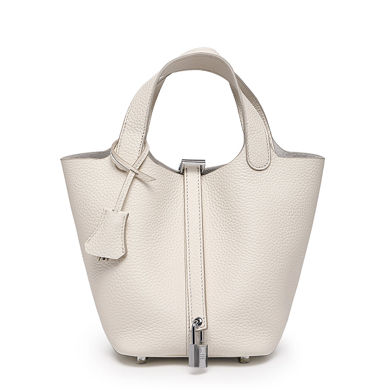 Minimalist Full Grain Leather Bucket Bag
