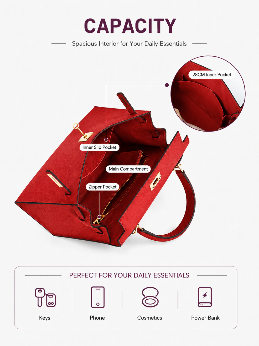 Scarlet Arc Top Handle Bag outfit scenario