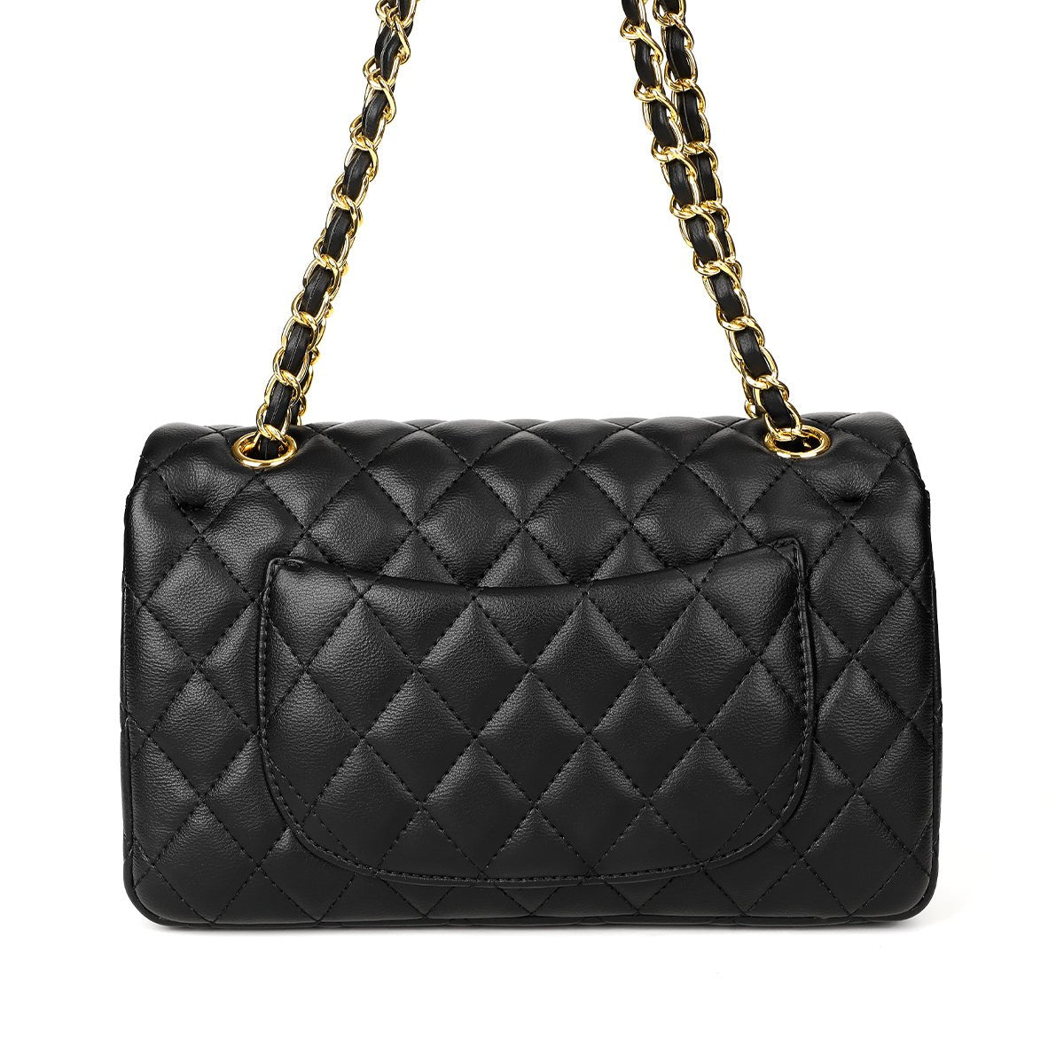Classic Black Lychee Leather Handbag - VVISN
