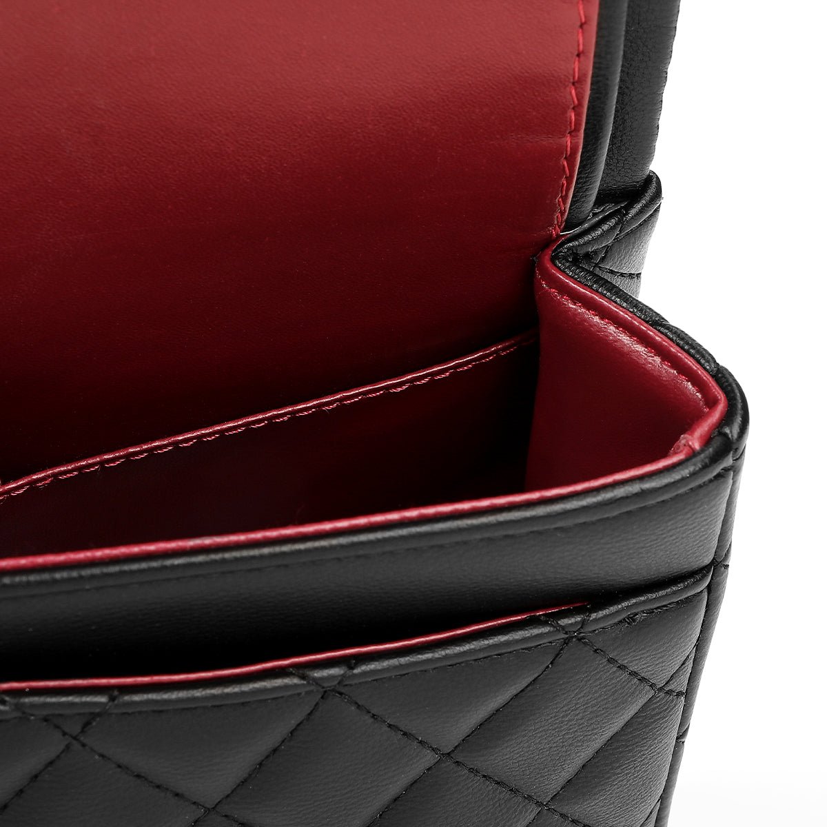 Classic Black Lychee Leather Handbag - VVISN