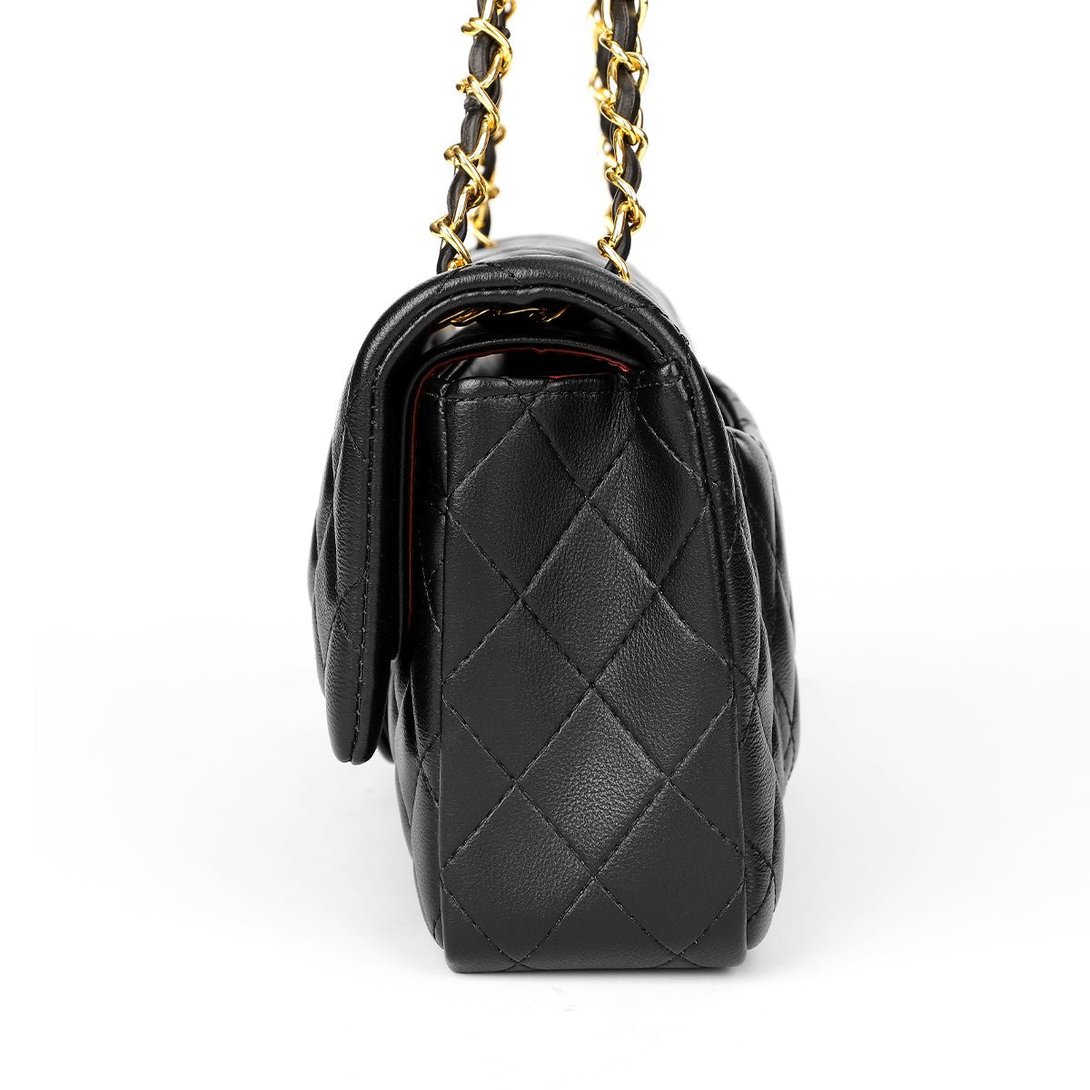 Classic Black Lychee Leather Handbag - VVISN