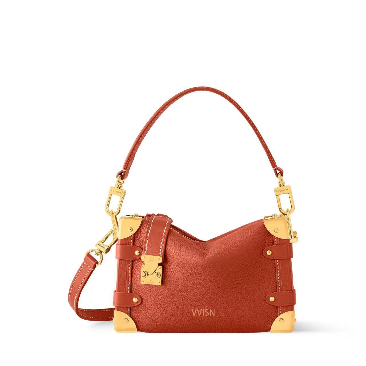 Cognac Leather Side Trunk PM Bag - VVISN