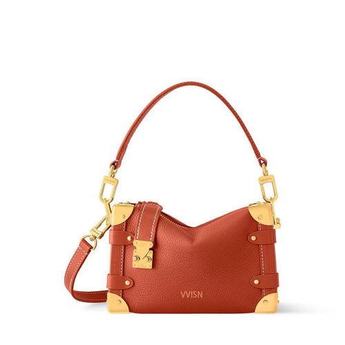 Cognac Leather Side Trunk PM Bag - VVISN