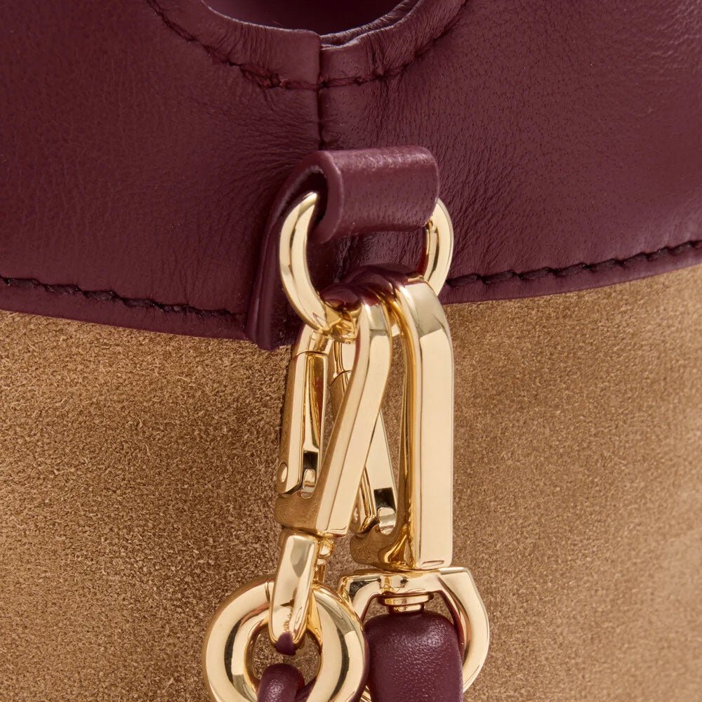 Dark Burgundy Nappa Flamenco Purse Bag - VVISN