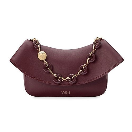 Dark Burgundy Smooth Calfskin Ola Bag - VVISN