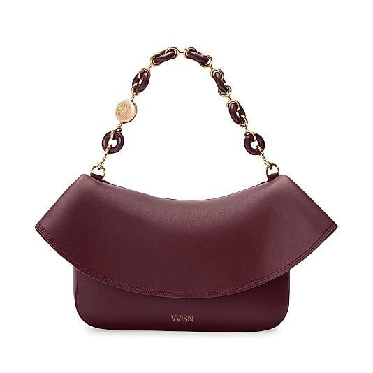 Dark Burgundy Smooth Calfskin Ola Bag - VVISN
