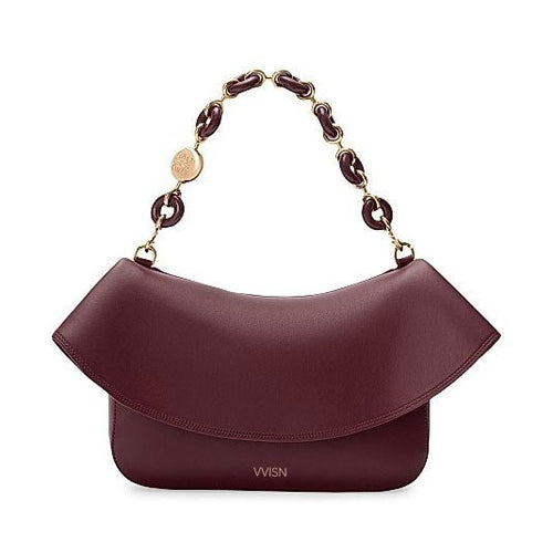 Dark Burgundy Smooth Calfskin Ola Bag - VVISN