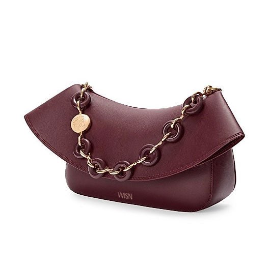 Dark Burgundy Smooth Calfskin Ola Bag - VVISN