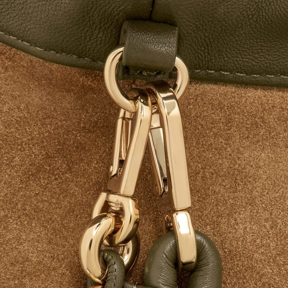 Dark Khaki Nappa Leather Flamenco Purse - VVISN