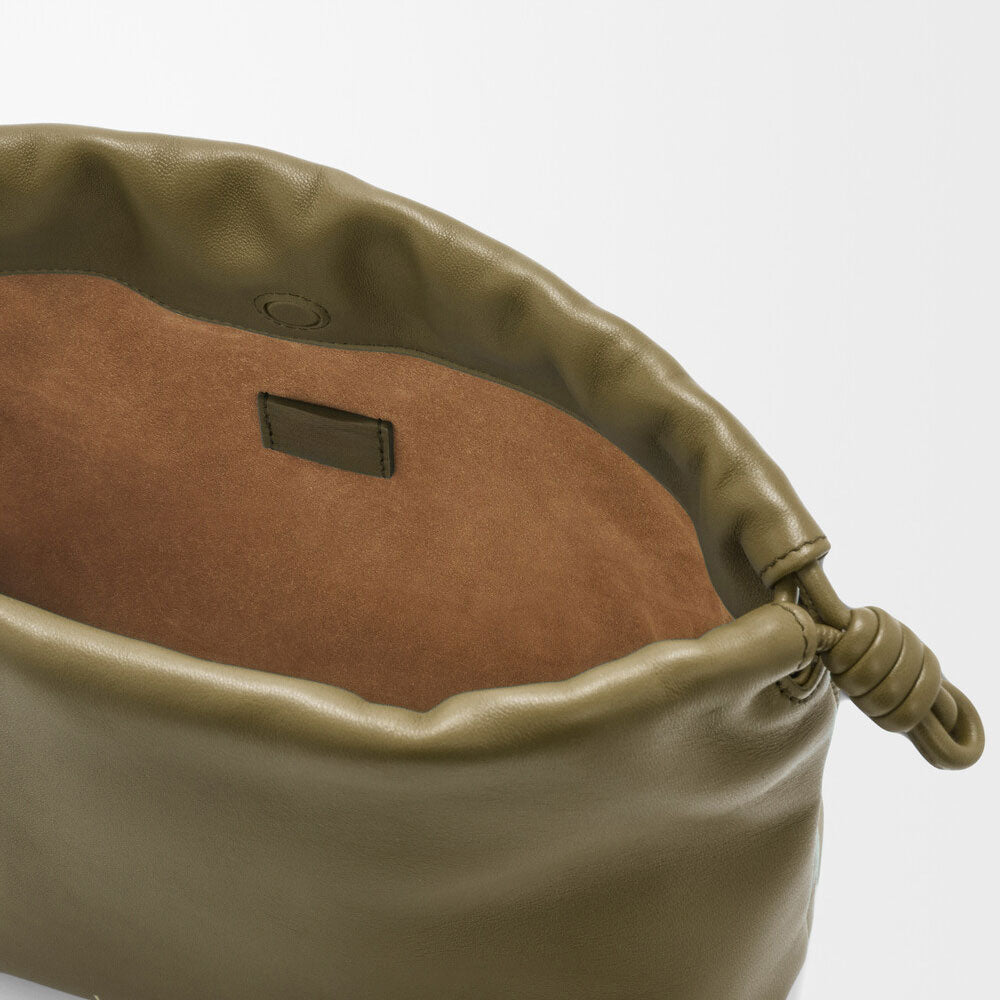 Dark Khaki Nappa Leather Flamenco Purse - VVISN