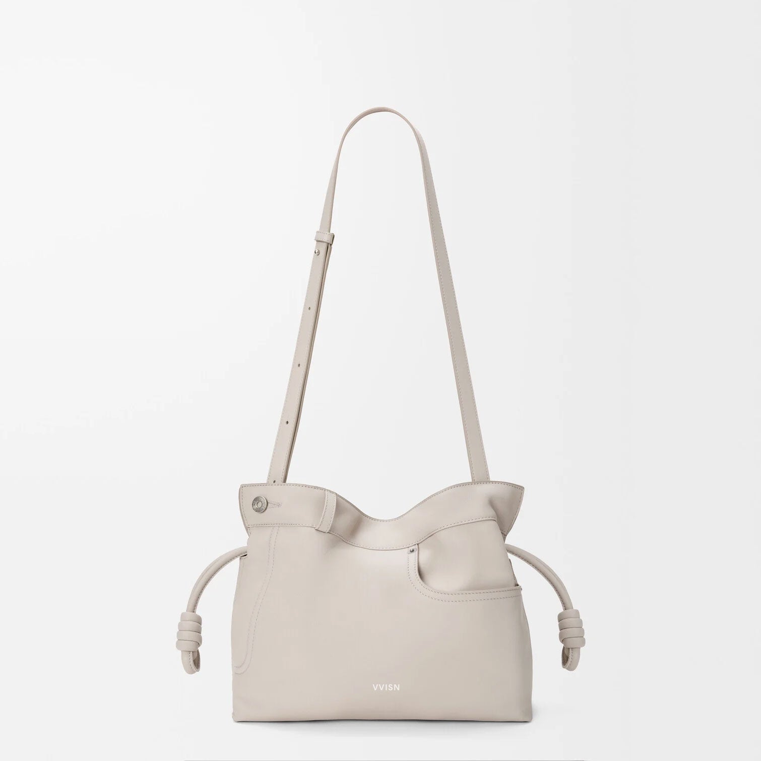 Denim Style Shiny Calfskin Clutch Bag - VVISN