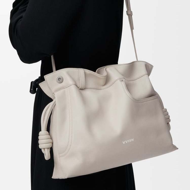 Denim Style Shiny Calfskin Clutch Bag - VVISN