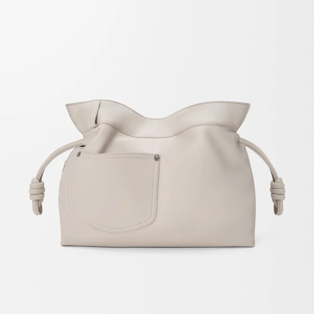 Denim Style Shiny Calfskin Clutch Bag - VVISN