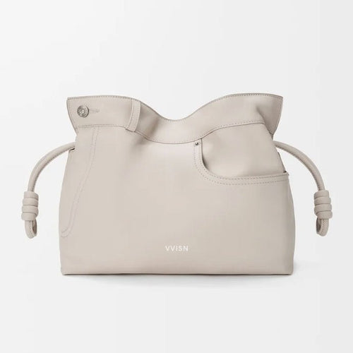 Denim Style Shiny Calfskin Clutch Bag - VVISN