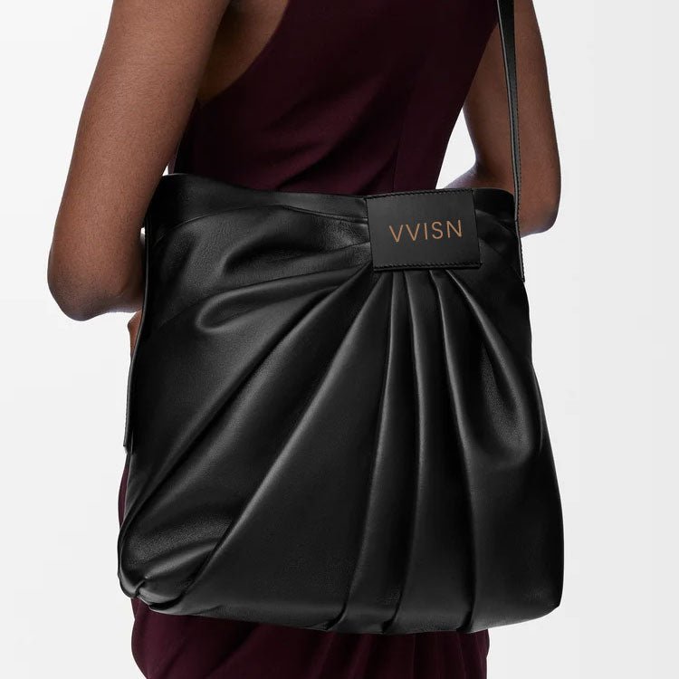 Draped Nappa Leather Shoulder Bag - VVISN