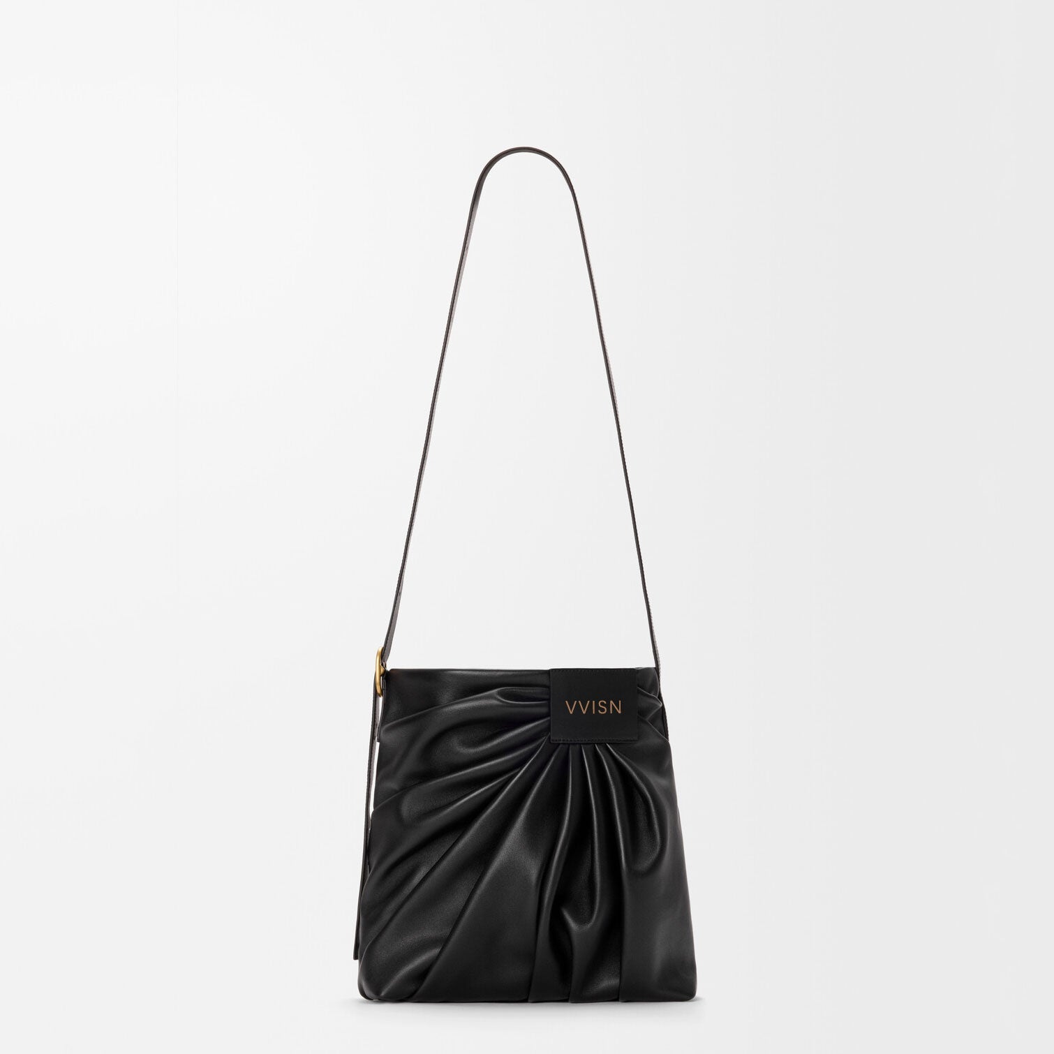 Draped Nappa Leather Shoulder Bag - VVISN