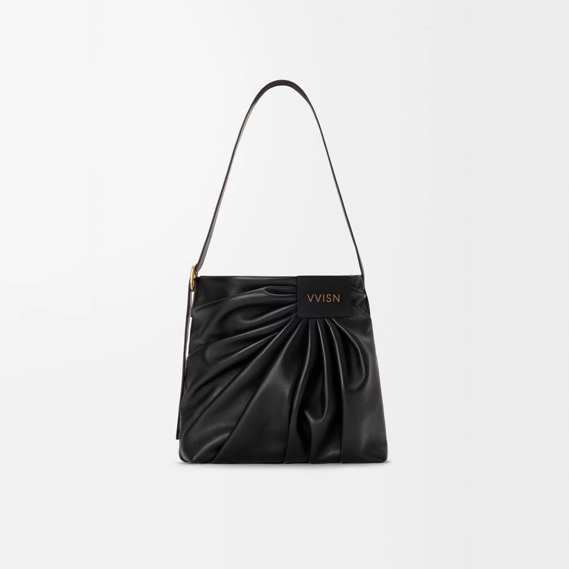 Draped Nappa Leather Shoulder Bag - VVISN