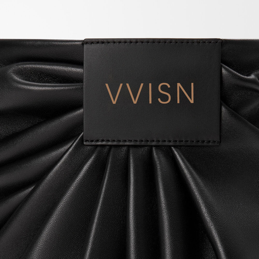 Draped Nappa Leather Shoulder Bag - VVISN