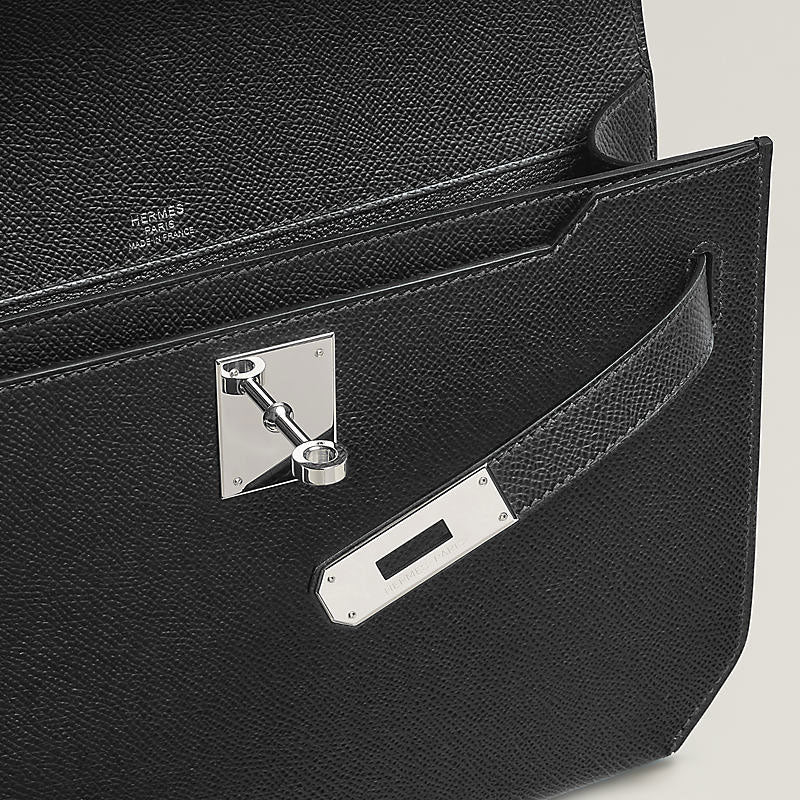 Epsom Calfskin Pouch in Black - VVISN