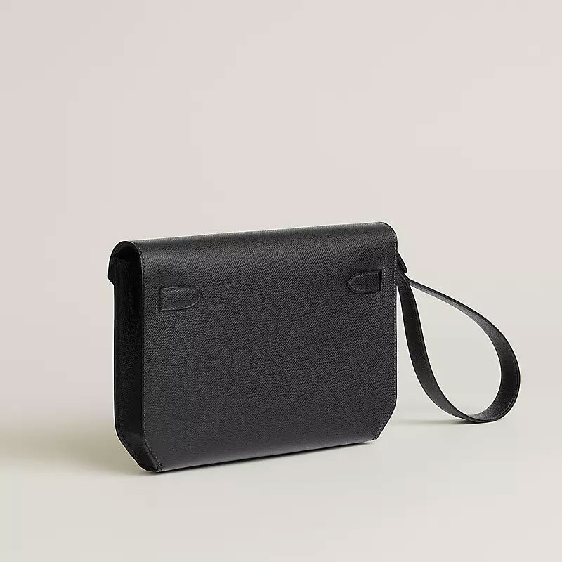 Epsom Calfskin Pouch in Black - VVISN