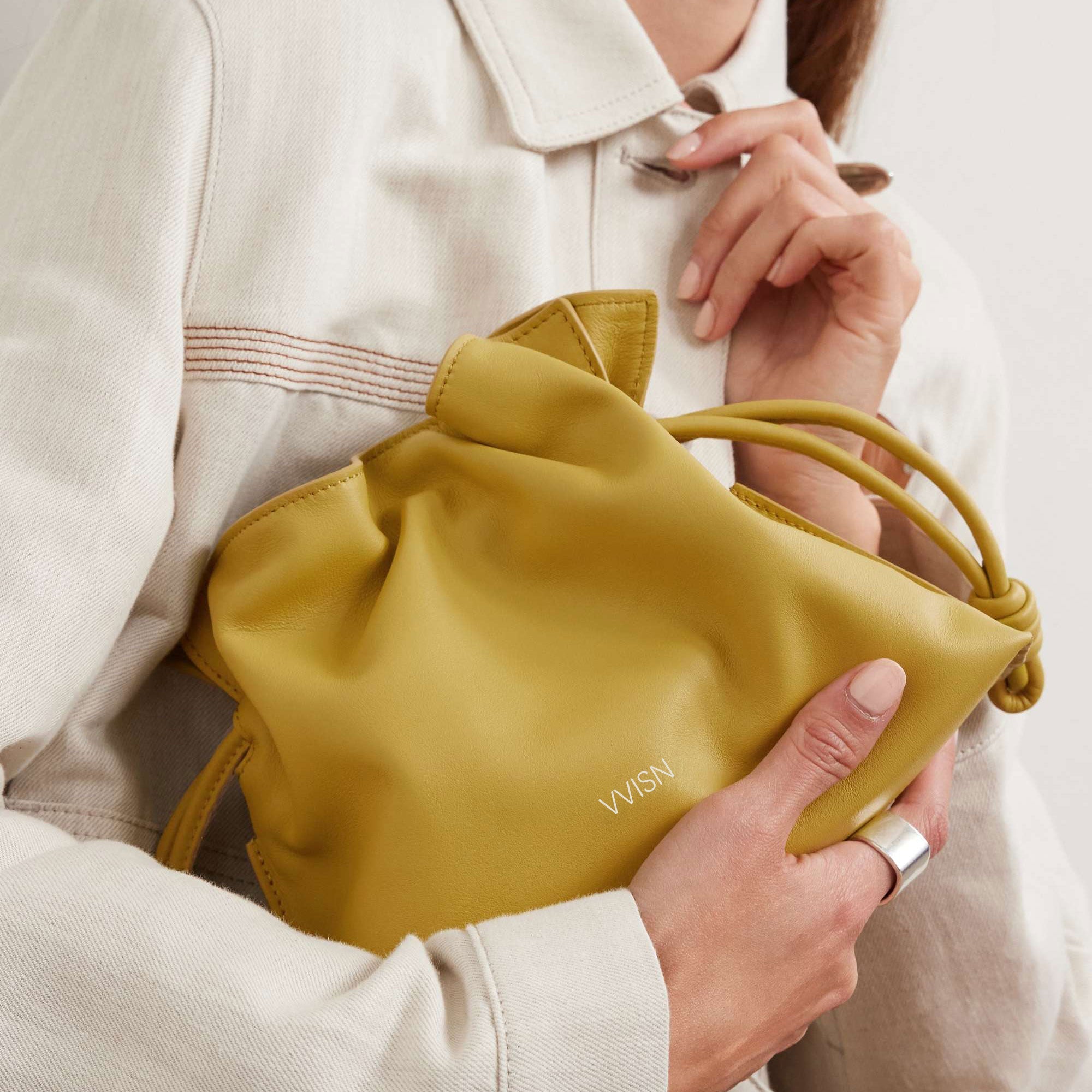 Flamenco Medium Nappa Leather Clutch - VVISN