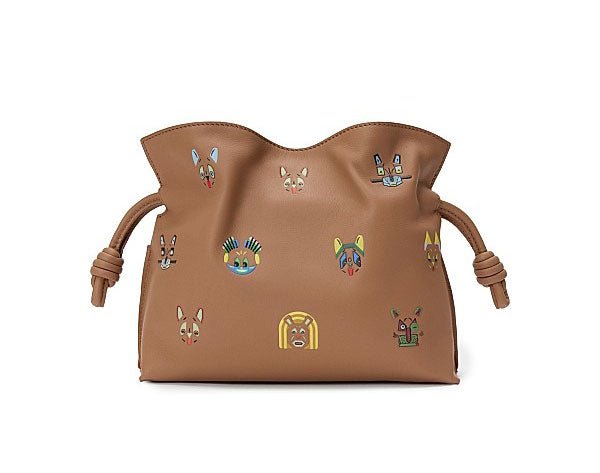 Flamenco Mini Cat Motif Leather Clutch - VVISN