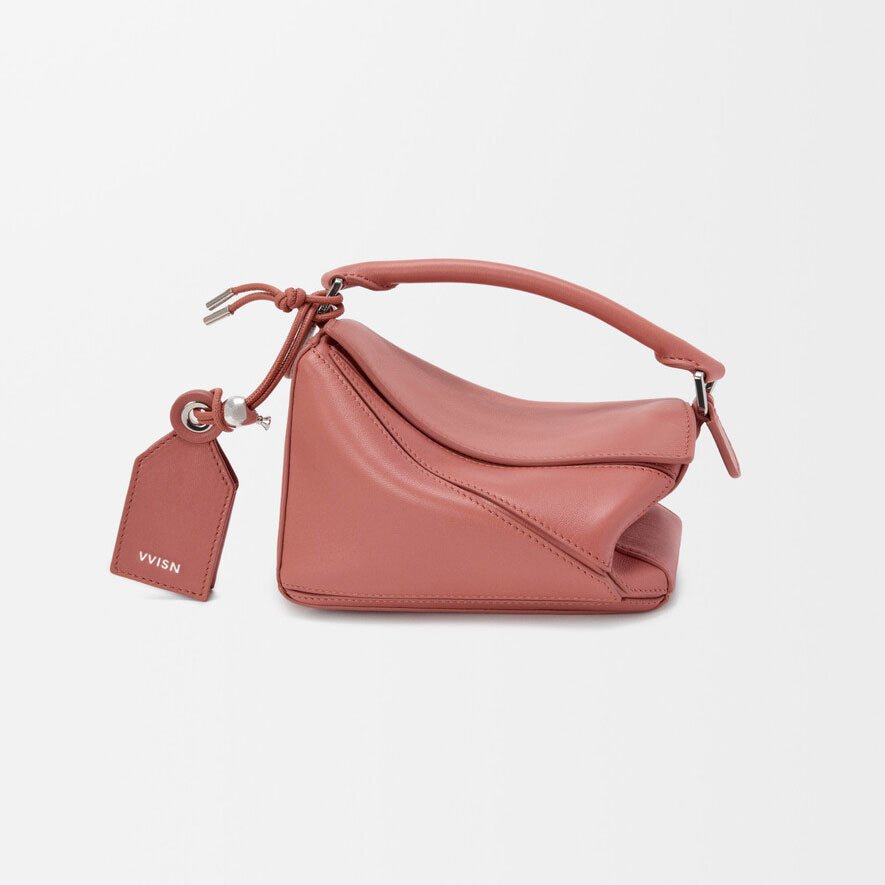 Geometric Leather Shoulder Crossbody Bag - VVISN