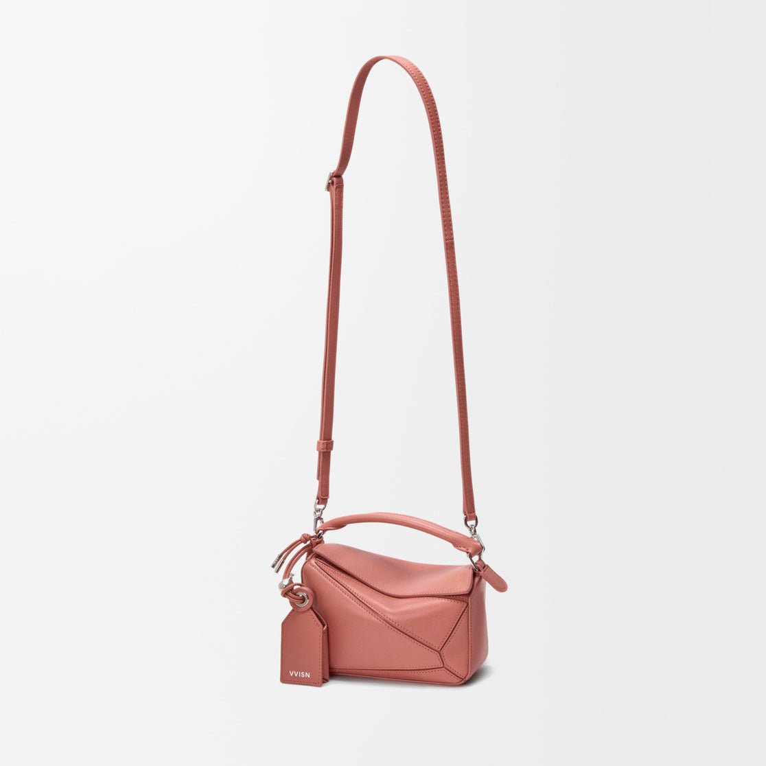 Geometric Leather Shoulder Crossbody Bag - VVISN