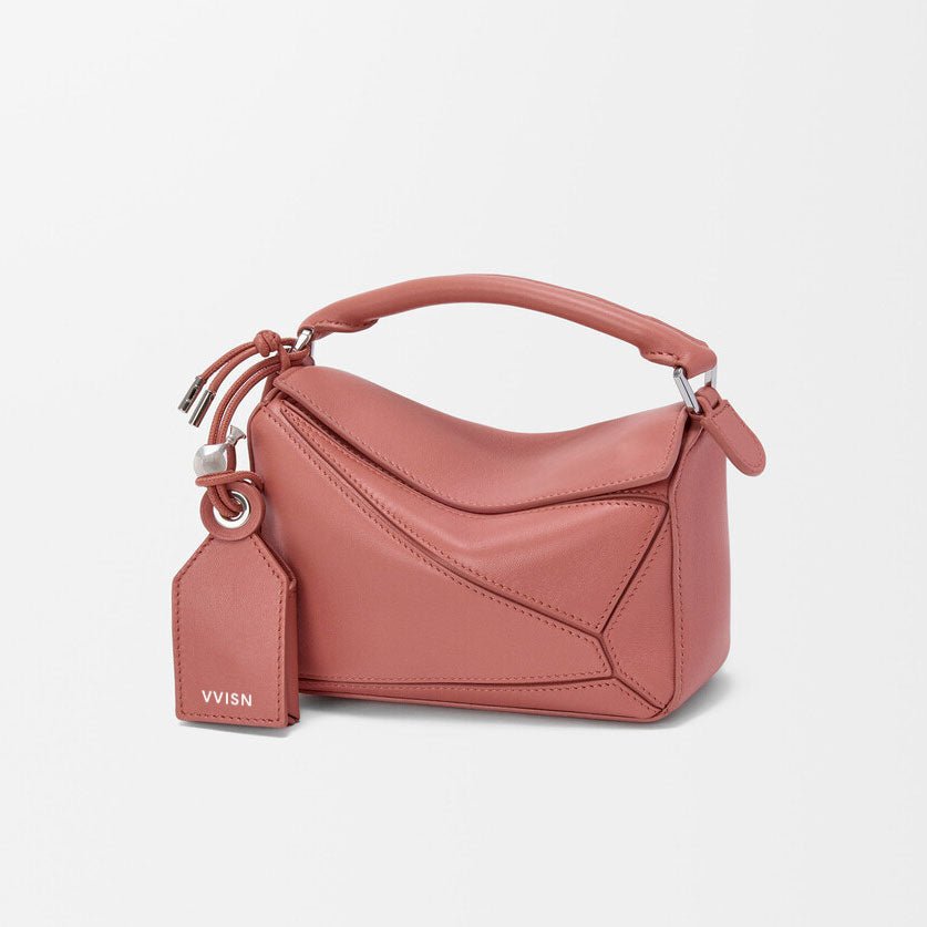 Geometric Leather Shoulder Crossbody Bag - VVISN
