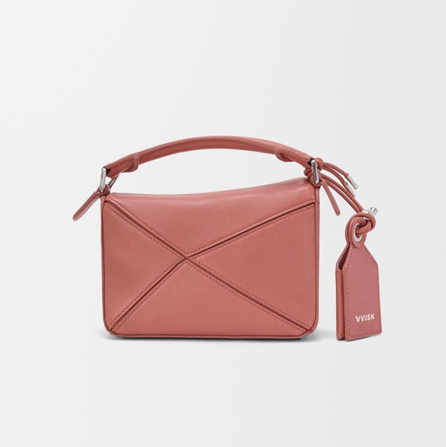 Geometric Leather Shoulder Crossbody Bag - VVISN
