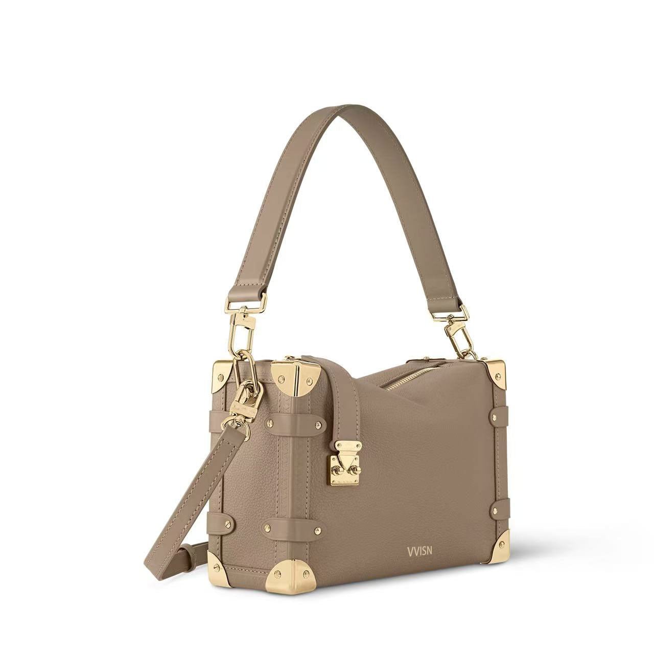 Grained Calf Leather Side Trunk Handbag - VVISN