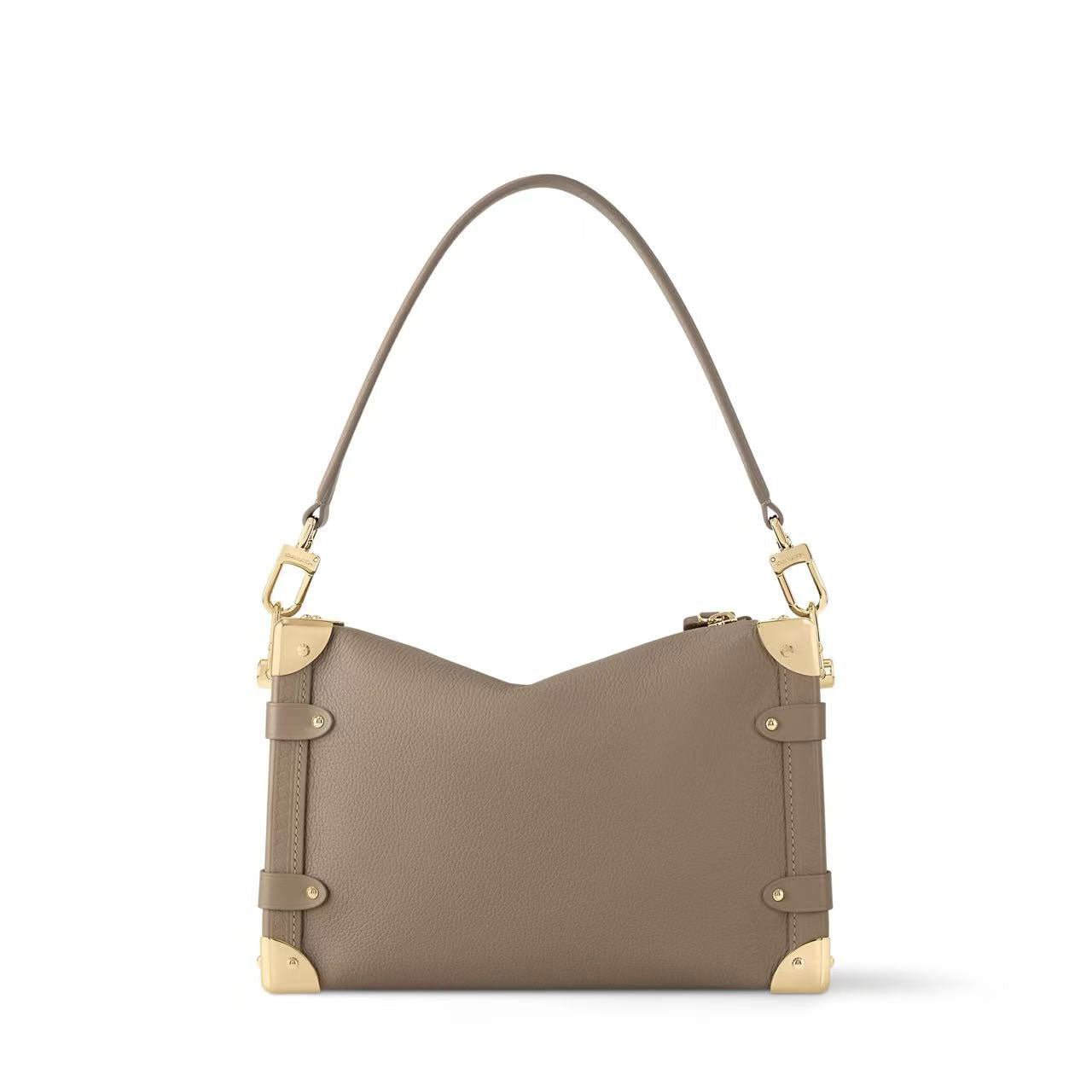 Grained Calf Leather Side Trunk Handbag - VVISN