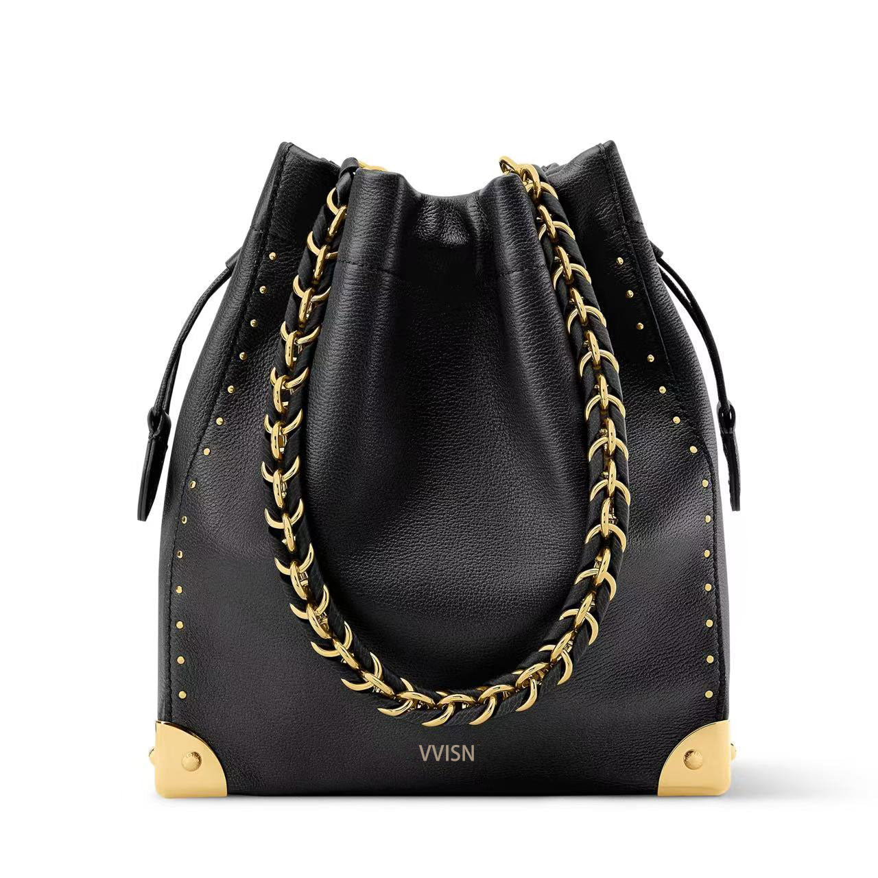 Grained Leather Noe Trunk Bucket Bag - VVISN