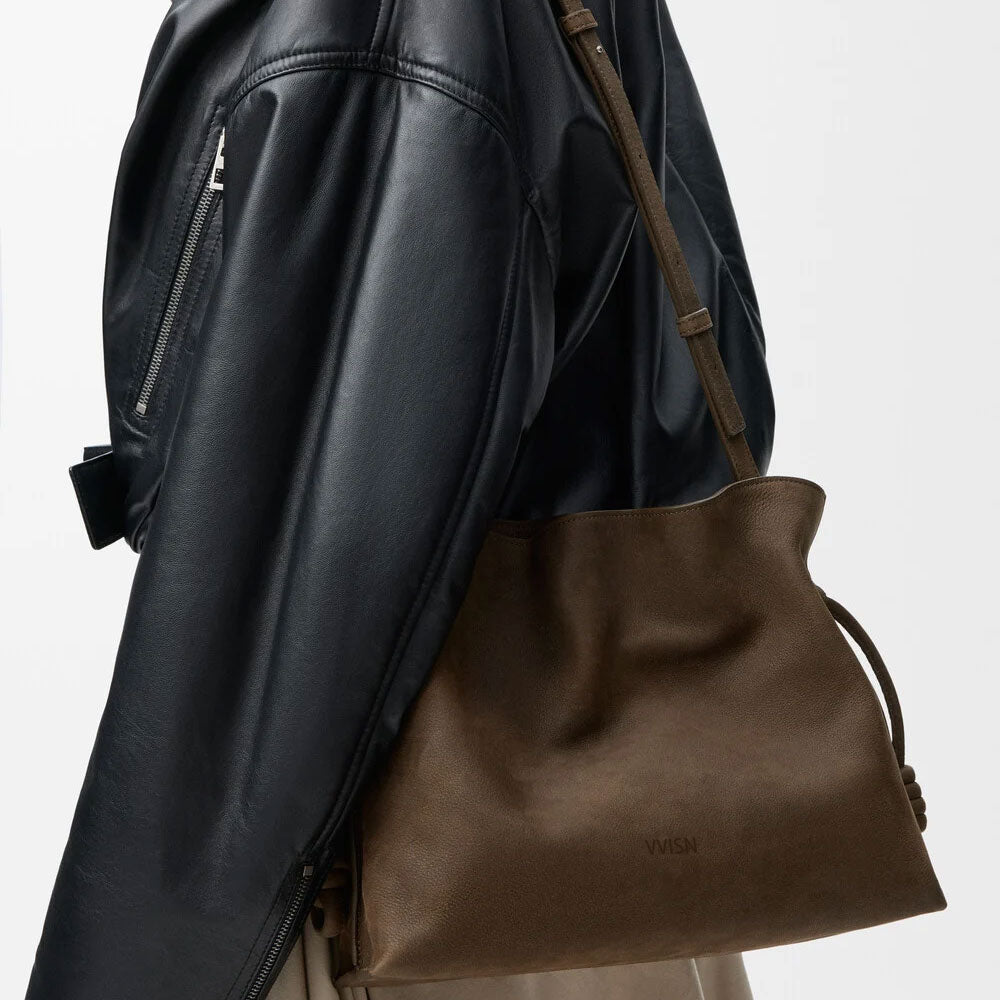 Grained Nubuck Flamenco Clutch Bag - VVISN