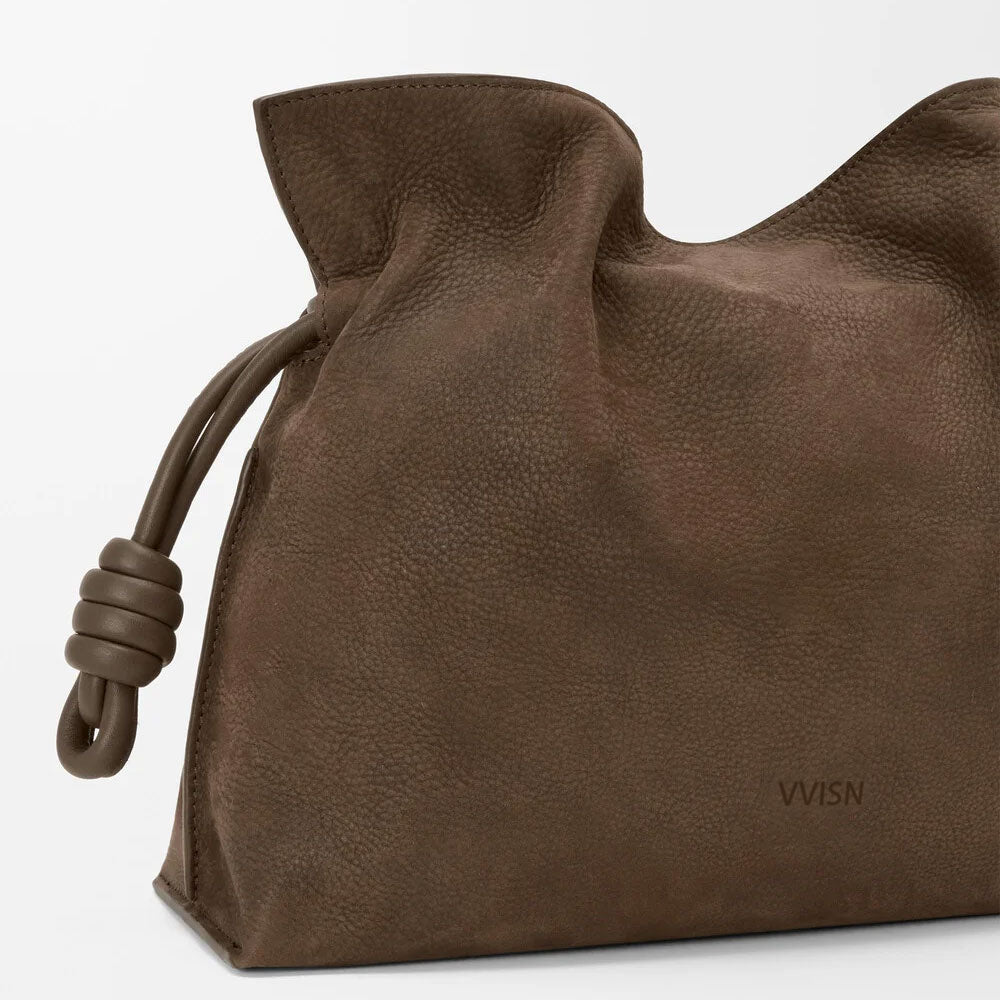 Grained Nubuck Flamenco Clutch Bag - VVISN