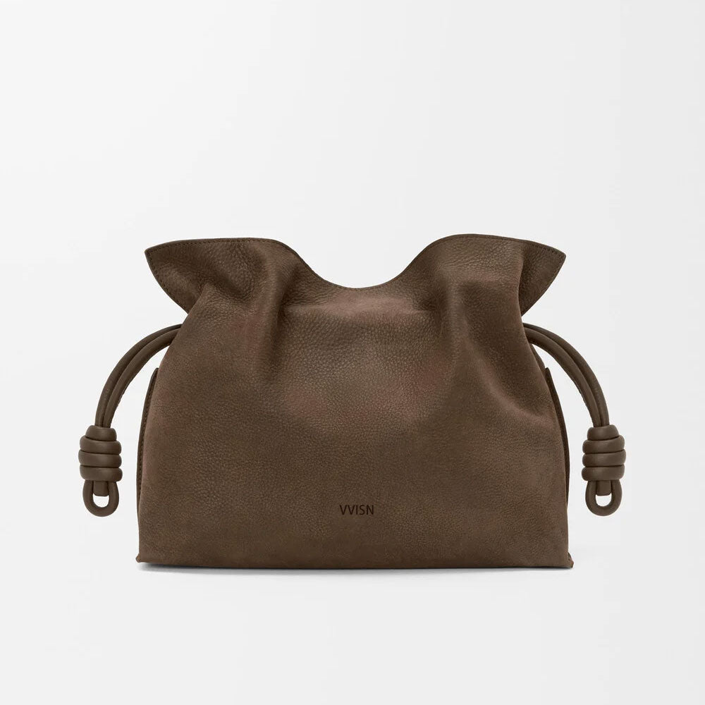 Grained Nubuck Flamenco Clutch Bag - VVISN