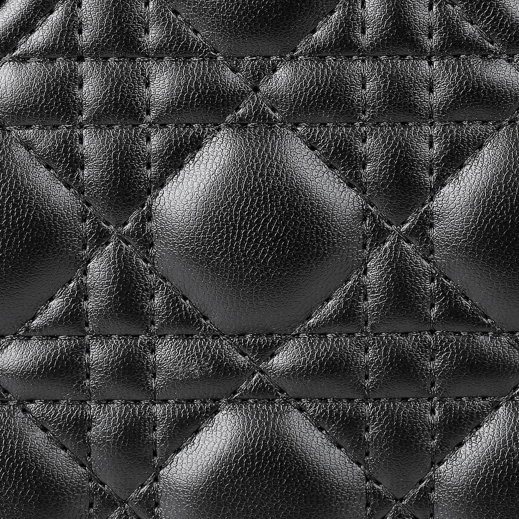 Large Black Lychee Leather Work Bag - VVISN