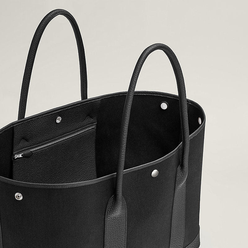 Large Canvas and Calfskin Tote Bag - VVISN