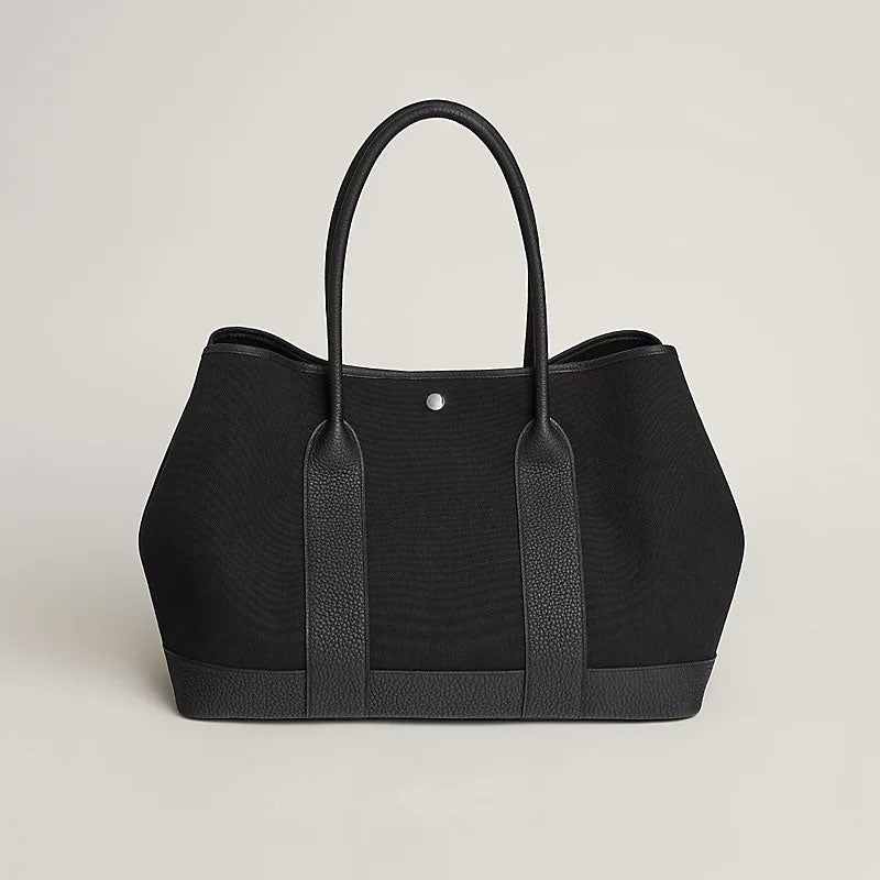 Large Canvas and Calfskin Tote Bag - VVISN