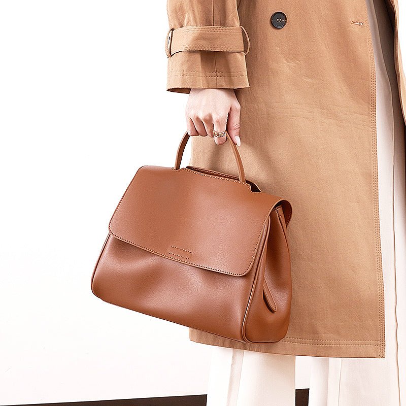 Large Pebbled Leather Commuter Tote - VVISN