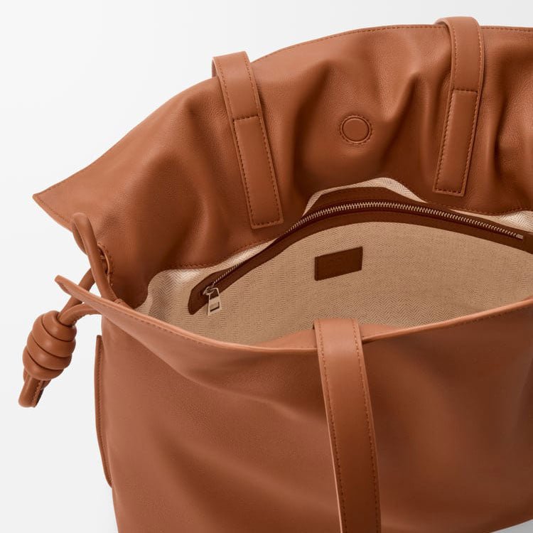 Large Squirrel Nappa Leather Clutch Bag - VVISN