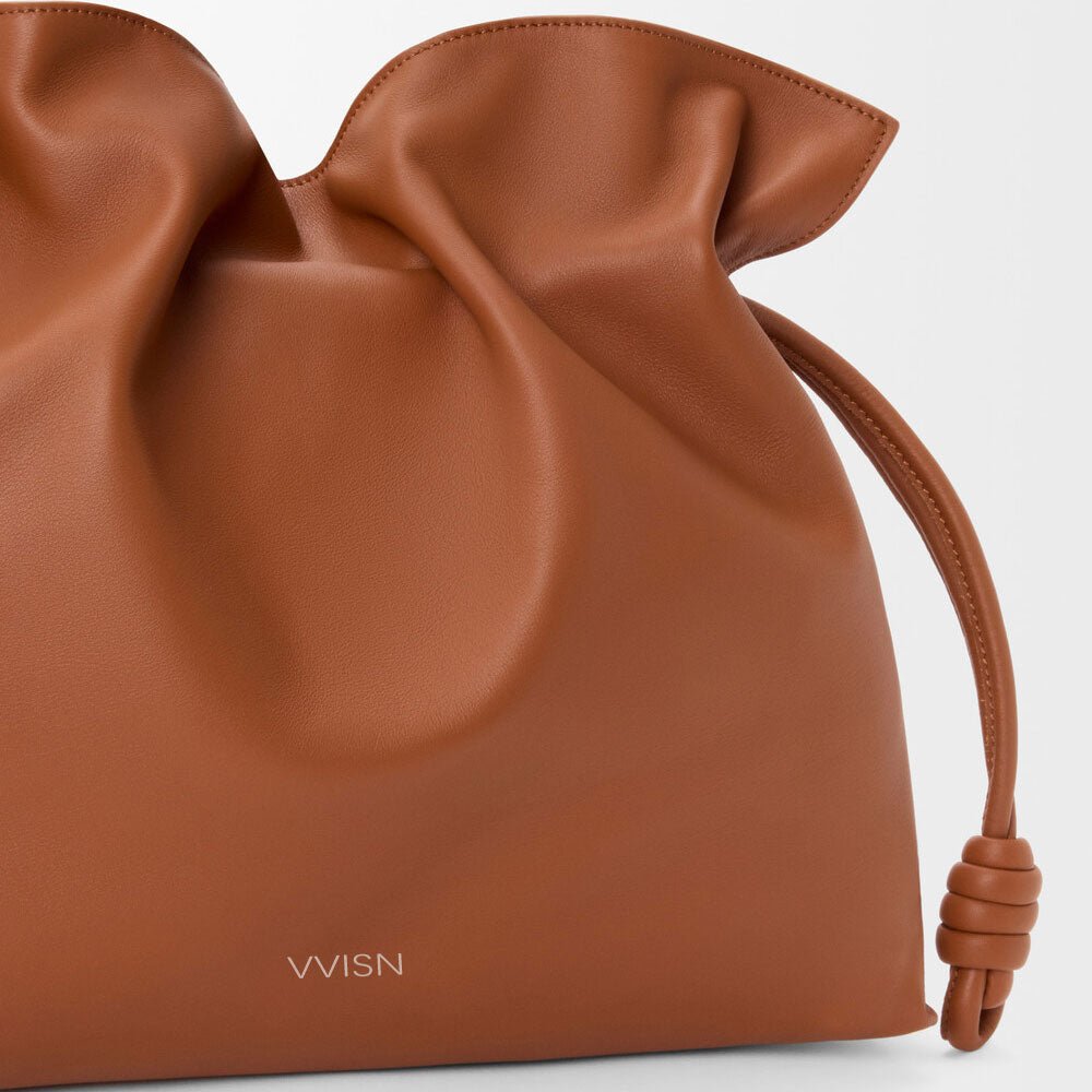 Large Squirrel Nappa Leather Clutch Bag - VVISN