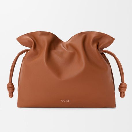 Large Squirrel Nappa Leather Clutch Bag - VVISN