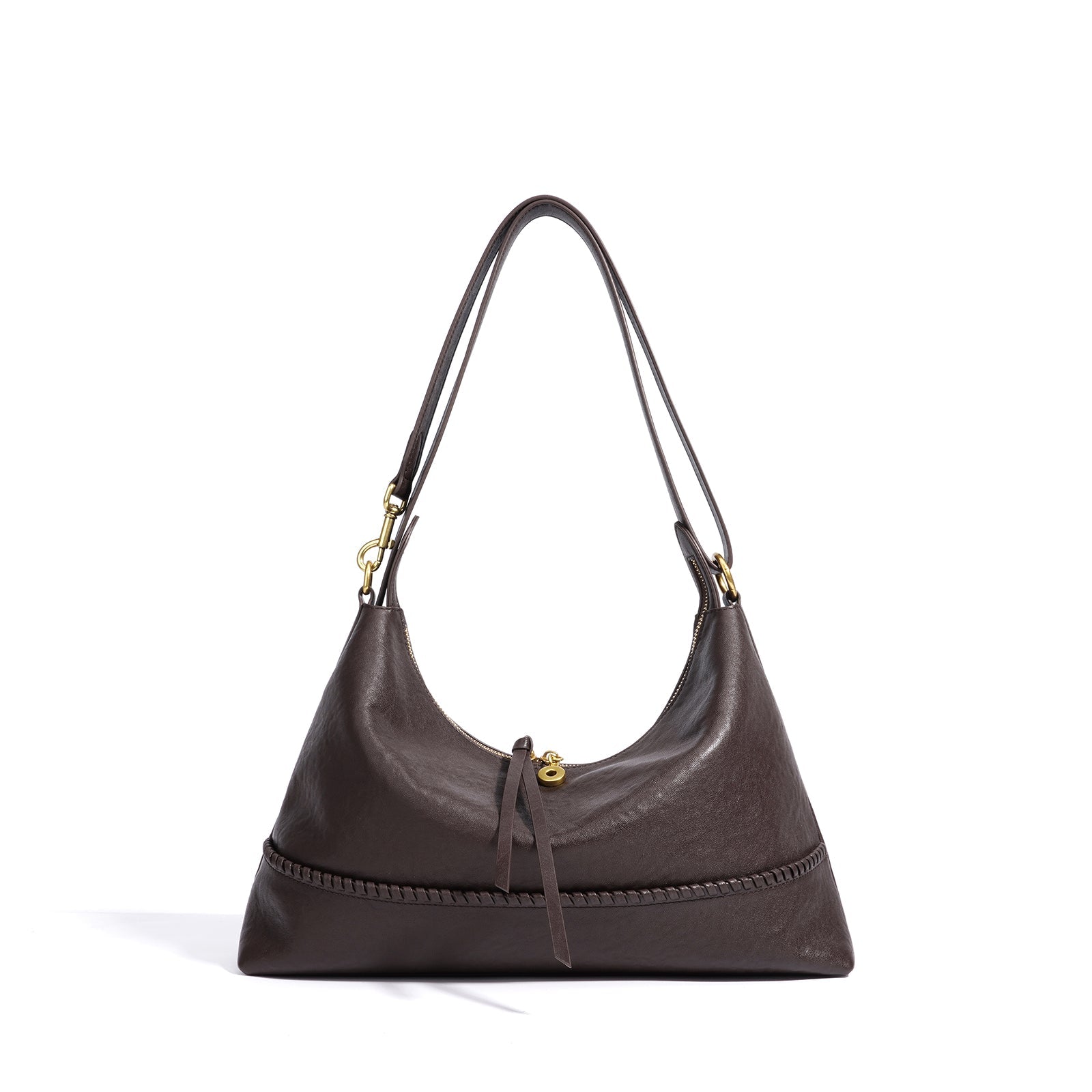 Leather Microfiber Saddle Crossbody Bag - VVISN