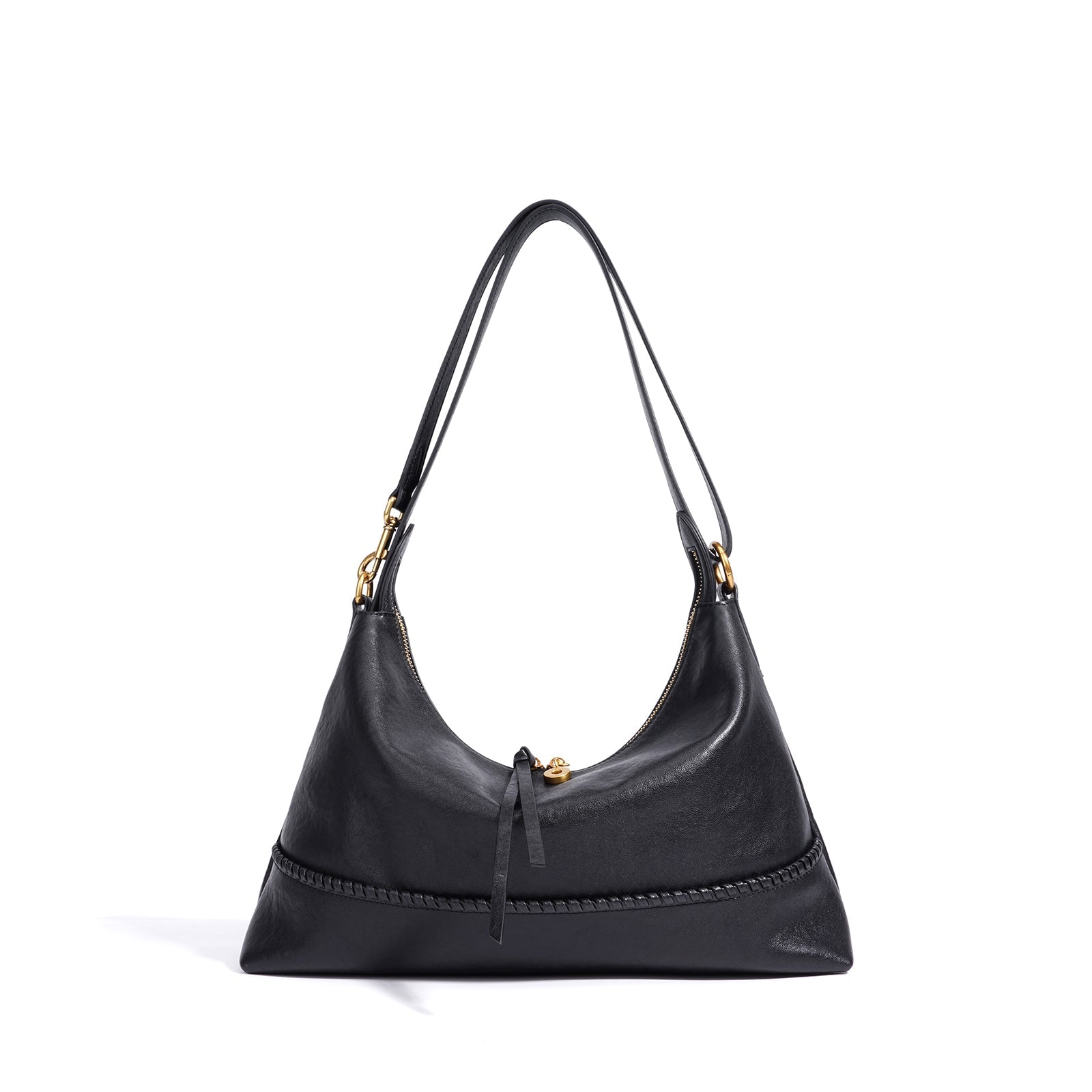 Leather Microfiber Saddle Crossbody Bag - VVISN