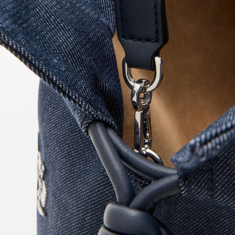 Medium Cat Embroidered Denim Clutch Bag - VVISN