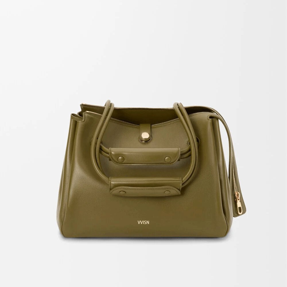 Medium Madrid Supple Calfskin Bag Olive - VVISN