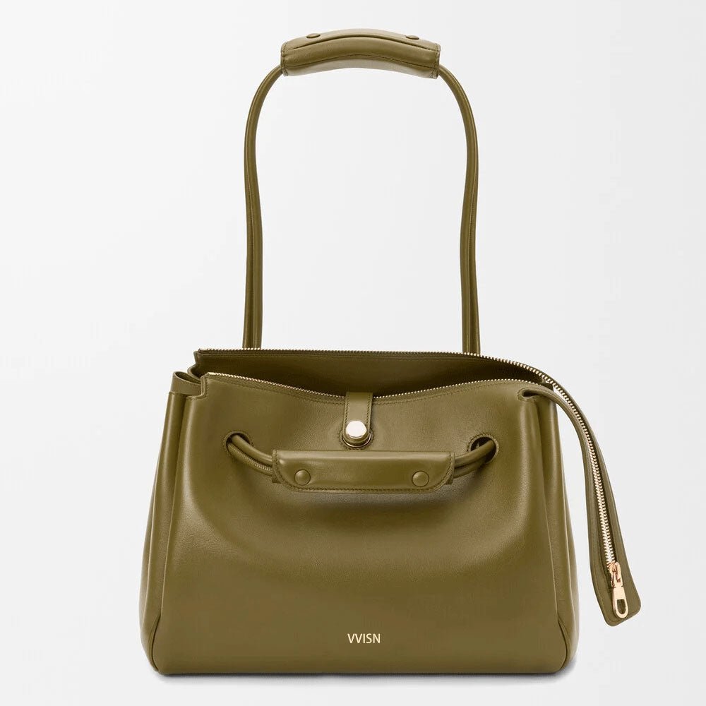 Medium Madrid Supple Calfskin Bag Olive - VVISN